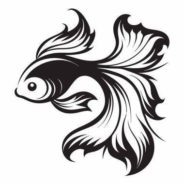 Siyah beyaz bir koi balığı dövmesi..