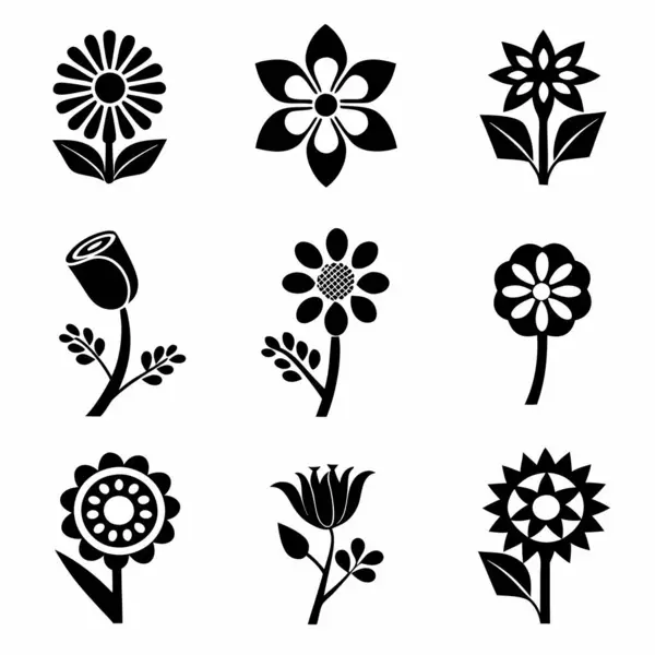 Çiçek vektör simgesi belirlendi.