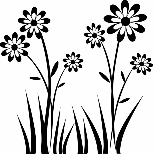 Beyaz arka planda bir bitkinin çiçeği. resimleme.