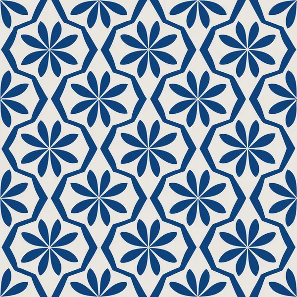 Mavi ve beyaz çiçek süsü. Ağ, tekstil ve duvar kağıtları için kusursuz desen