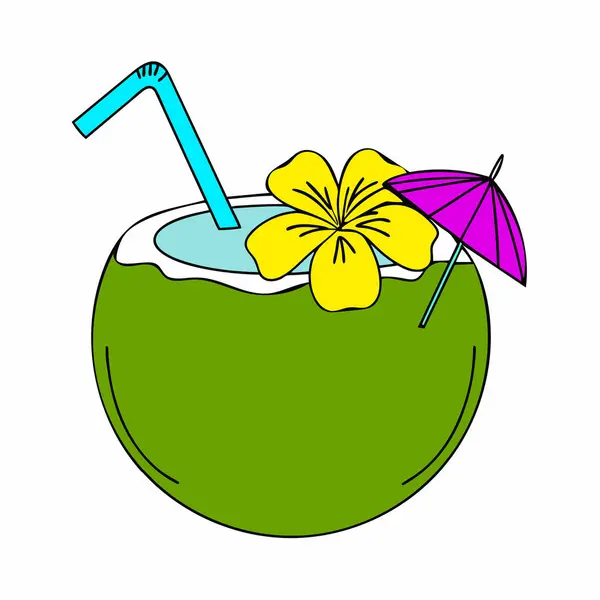 Vektör çizimi. el yapımı limonlu kokteyl.
