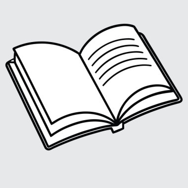 Yer imi ve boş satırlı kağıt simgesi tasarımı ile kitabı aç.