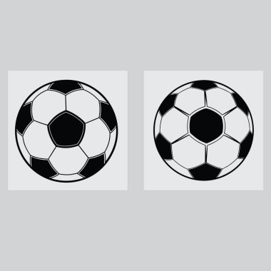 futbol topu simgesi seti, basit biçim.