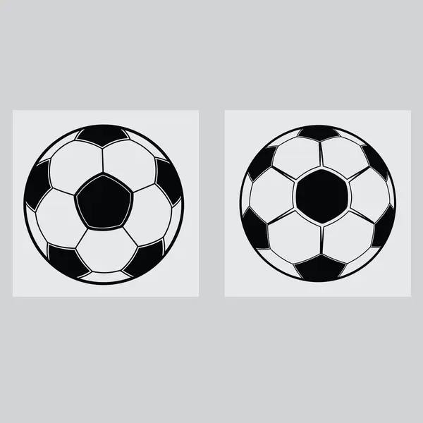 futbol topu simgesi seti, basit biçim.