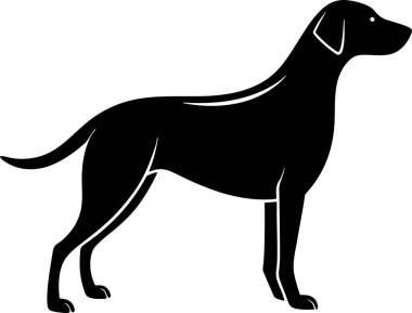 köpek silueti vektör illüstrasyon tasarımı.