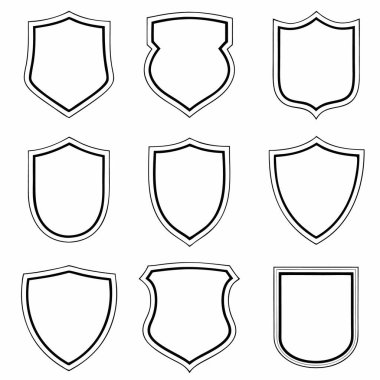 Kurdeleler yeşil renk şekilleri, pankartlar ve rozetler ayarlandı. beyaz arkaplanda izole.