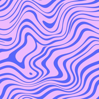 Soyut, dikişsiz çiçek desenli siyah beyaz organik eğriler..