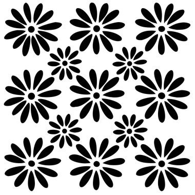 Çiçeksel illüstrasyon, simge elementi arka planı. özet biçimi siluet tasarımı.