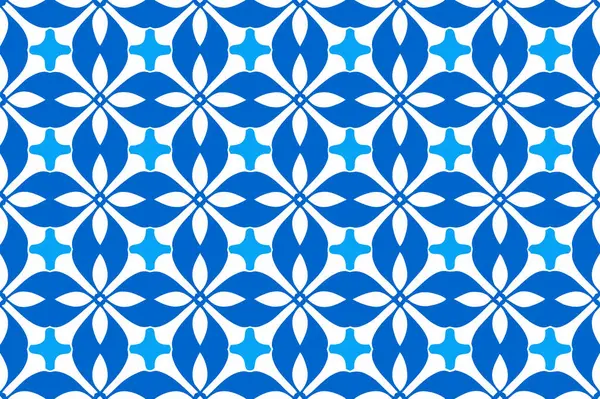 Mavi renk soyut süsleme biçiminde kusursuz vektör deseni.