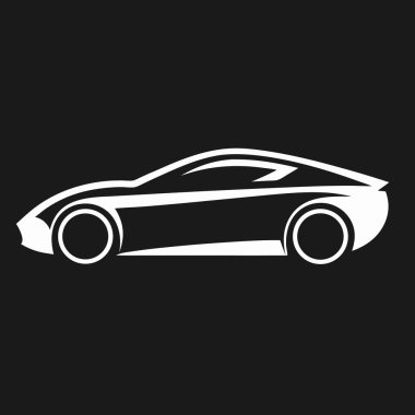 araba logosu tasarım vektör şablonu siluet tasarımı.