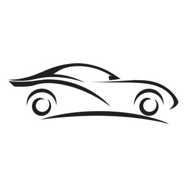 araba logo vektör şablonu çizim tasarımı.