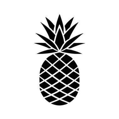 Ananas ikonu. Ananas vektör simgesinin basit bir gösterimi.