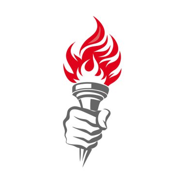 ateş alevi simgesi vektör illüstrasyon logo şablonu.