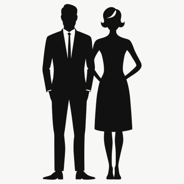 Birkaç iş adamı vektör illüstrasyon grafik tasarımı.