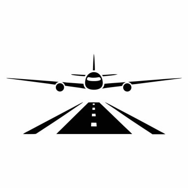 Uçak simge vektör çizim tasarım.
