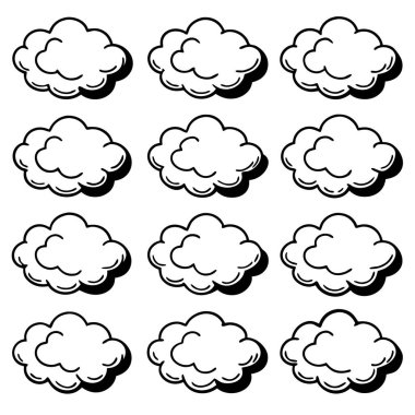 Bulut kümesi, vektör tasarımı.