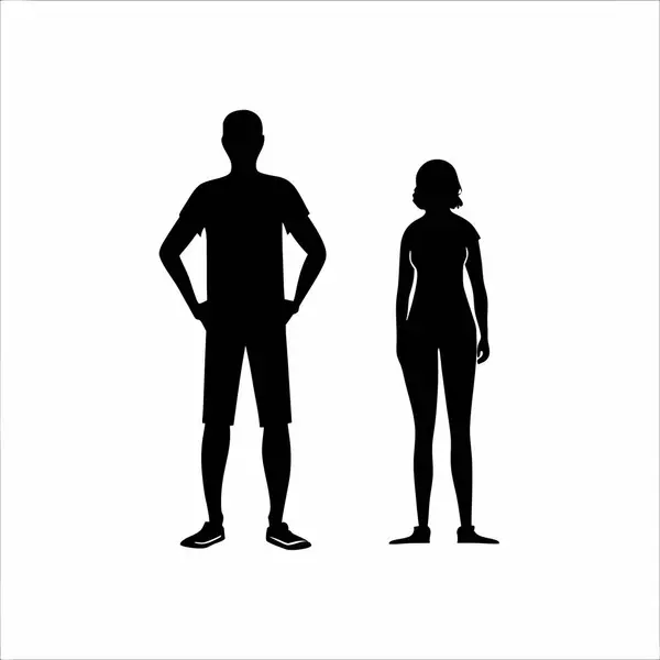 Beyaz arka planda kaç siluet vektör.