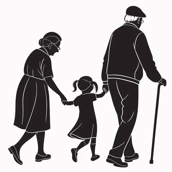 Yürüyen vektör tasarımının silueti.