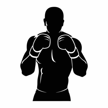 Simge vektör tasarımını boksörlerin silueti.