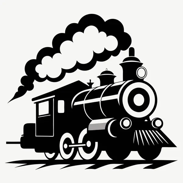 siluet tren simgesi vektör illüstrasyon tasarımı.