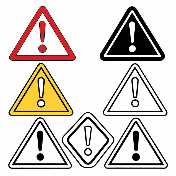 предупреждающий знак внимания, предупреждающий восклицательный знак, вектор опасности внимания.