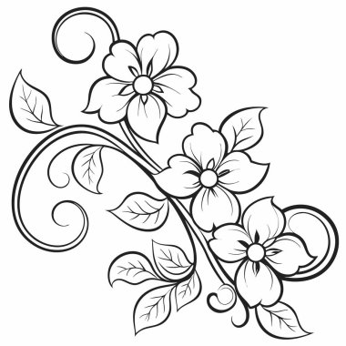 çizgi resim deseni boyama kitabı için tasarım vektörü illüstrasyonu için.