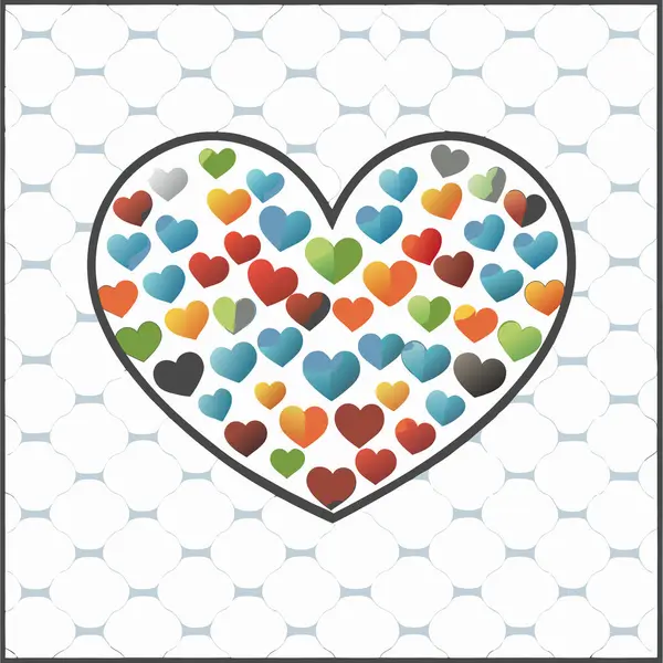 Sevgililer Günü Kart şablonu tasarımı.