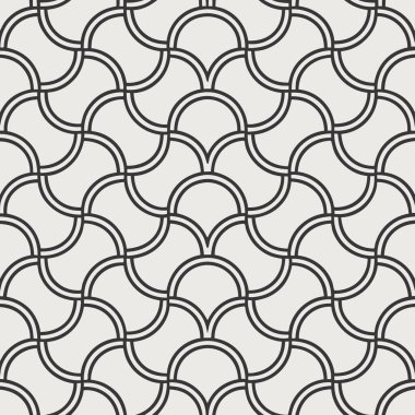 Siyah ve beyaz çizgili vektörsüz desen modern stil geometrik süsleme.