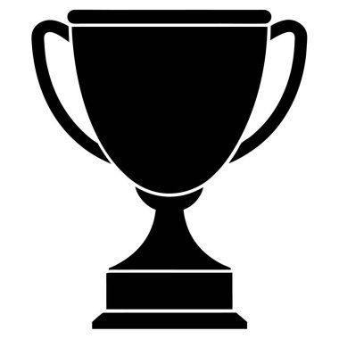 siluet ödülü kupa vektör ikonu tasarımı.