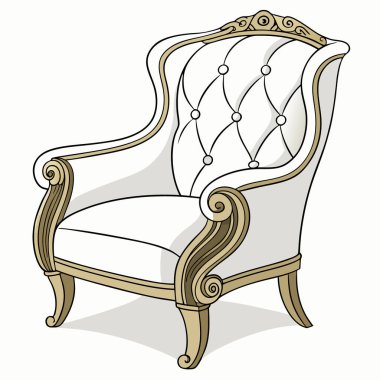 kanepe izole vektör çizimi tasarımı.