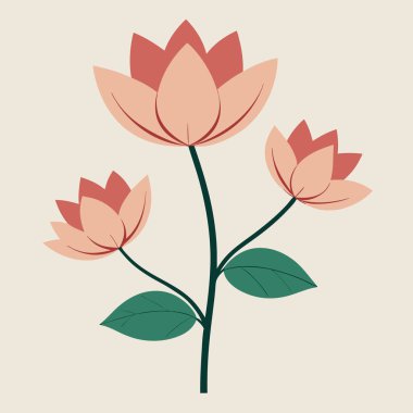 güzel çiçek süsleme vektör çizimi tasarımı.