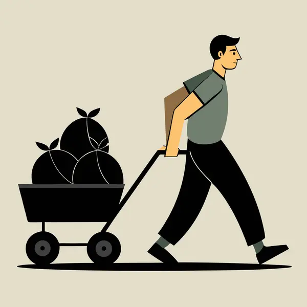 Bir futbol sallama ikonunun karikatür çizimi..