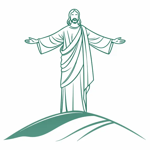 İsa beyaz arka planda.