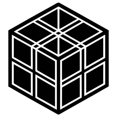 siyah küp simgesi, özet biçimi.