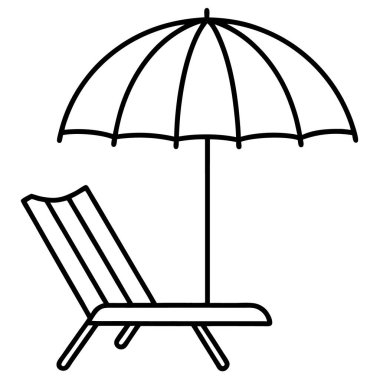 Plaj şemsiyesi ikonu. beyaz üzerinde izole edilmiş ağ için ana şemsiye vektör simgesi.