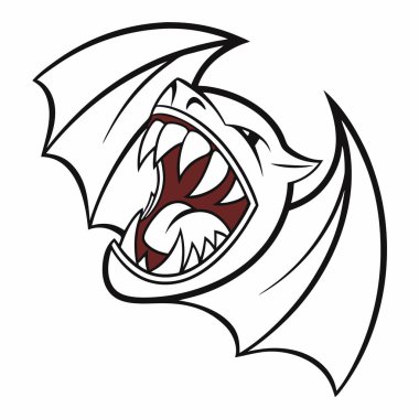 Ejder kafası vektör illüstrasyonu.