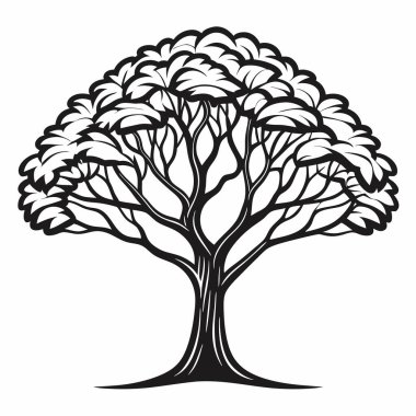 modern ağaç simgesi vektör illüstrasyonu.