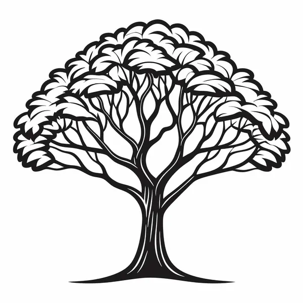 modern ağaç simgesi vektör illüstrasyonu.