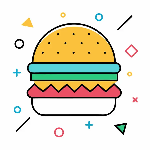 yiyecek ikonu vektör illüstrasyonu.