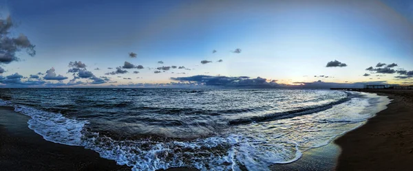Волшебные Моменты Открытом Воздухе Захватывающие Панорамный Вид Закат Синего Часа — стоковое фото