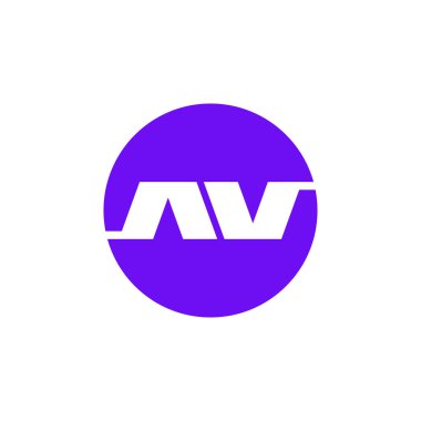 AV logo ambigramı. Logo 180 derece döndürüldüğünde aynı kalacaktır. Güzellik, güzellik, zariflik ve zekâ ile ilgili her şey için uygundur.