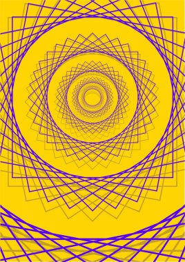 Sarı arkaplanda geometrik desen