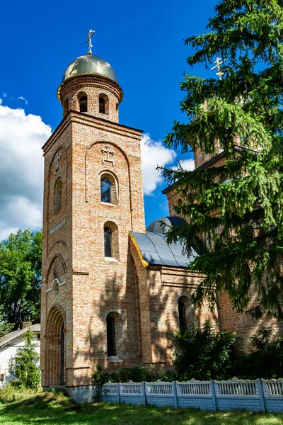 Christian Church Cross High Steeple Tower Prayer Photography Consisting Beautiful — Stock Photo, Image
