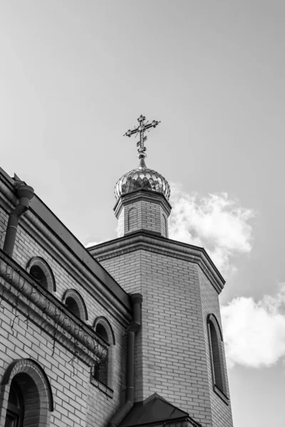 Christian Church Cross High Steeple Tower Prayer Photography Consisting Beautiful — 图库照片