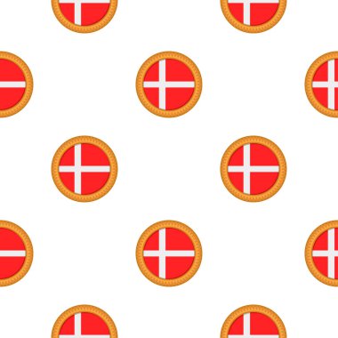 Pattern cookie with flag country Denmark in tasty biscuit, pattern cookie consist of flag country Denmark on natural biscuit, fresh biscuit cookie with flag country Denmark it new pattern sweet food
