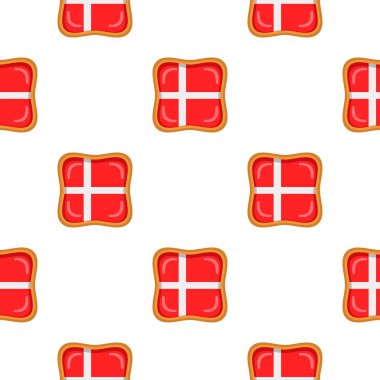 Pattern cookie with flag country Denmark in tasty biscuit, pattern cookie consist of flag country Denmark on natural biscuit, fresh biscuit cookie with flag country Denmark it new pattern sweet food