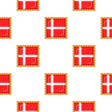 Pattern cookie with flag country Denmark in tasty biscuit, pattern cookie consist of flag country Denmark on natural biscuit, fresh biscuit cookie with flag country Denmark it new pattern sweet food