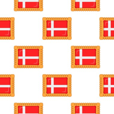 Pattern cookie with flag country Denmark in tasty biscuit, pattern cookie consist of flag country Denmark on natural biscuit, fresh biscuit cookie with flag country Denmark it new pattern sweet food