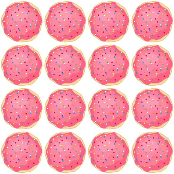 Pattern Homemade Cookie Different Taste Pastry Biscuit Pattern Cookie Consist — Stock Vector
