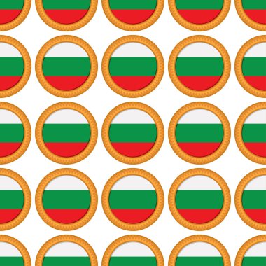 Pattern cookie with flag country Bulgaria in tasty biscuit, pattern cookie consist of flag country Bulgaria on natural biscuit, fresh biscuit cookie with flag country Bulgaria it pattern sweet food